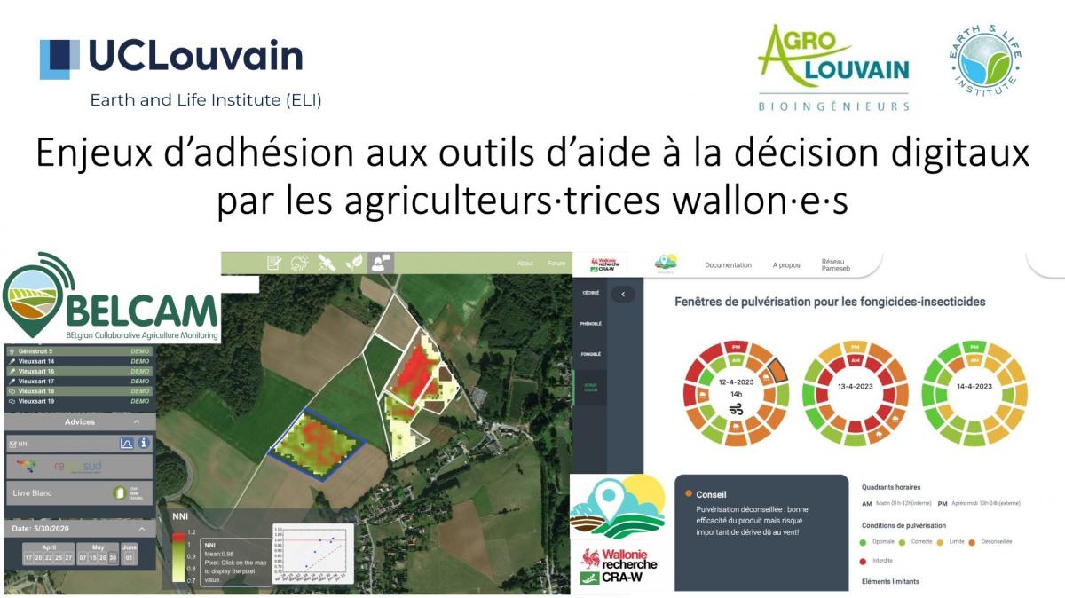 [Enquête] Enjeux d’adhésion aux outils d’aides à la décision digitaux par les agriculteurs wallons