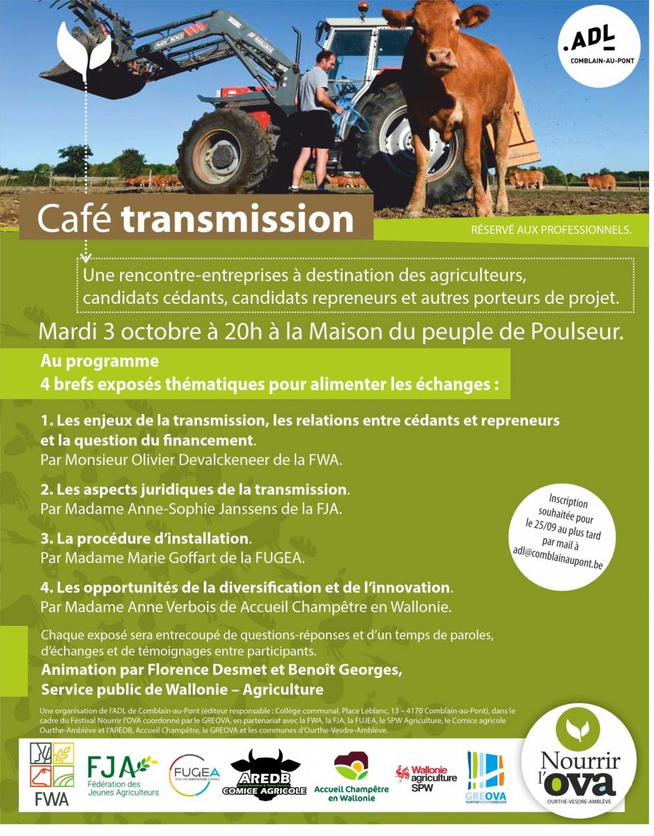 Café transmission le 3/10 à Poulseur. 