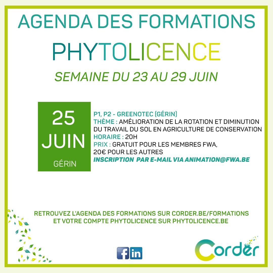 Agenda des formation phytolicence
