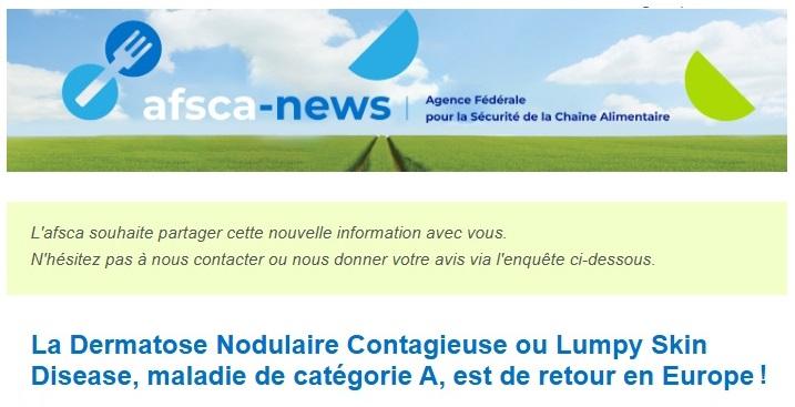 La Dermatose Nodulaire Contagieuse (#DNC) est de retour en Europe !