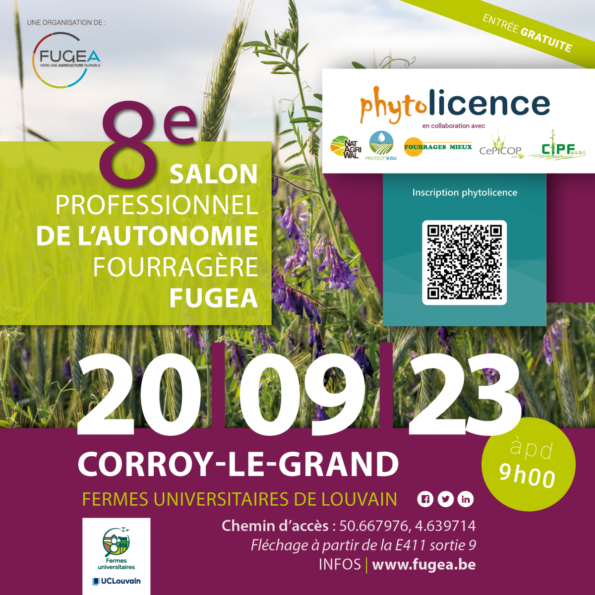 Parcours phytolicence au Salon Professionnel de l\'Autonomie Fourragère 20/09 (Corroy-le-Grand)